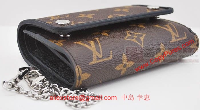 LOUIS VUITTON ルイヴィトン M60167 モノグラムマカサー ポルト フォイユ・コンパクト 3つ折り財布